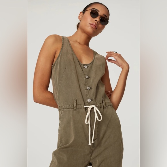 PAIGE Christy Utility Denim Jumpsuit - Picture 2 of 7